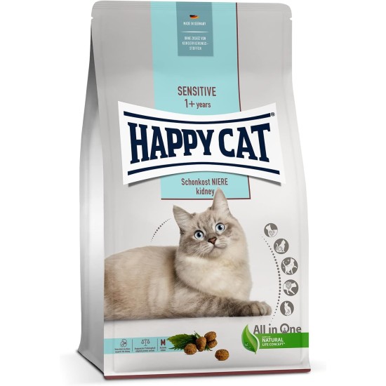 Happy Cat 70607 Sensitive Gentle Food Kidney Dry Cat Food with Poultry 1.3 kg Capacity Happy Cat 70607 Sensitive Gentle Food Kidney Dry Cat Food with Poultry 1.3 kg Capacity