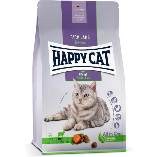 Happy Cat 70614 - Senior Willow Lamb - Dry Cat Food for Cat Seniors from the Age of 8 - 1.3 kg Content Happy Cat 70614 - Senior Willow Lamb - Dry Cat Food for Cat Seniors from the Age of 8 - 1.3 kg Content
