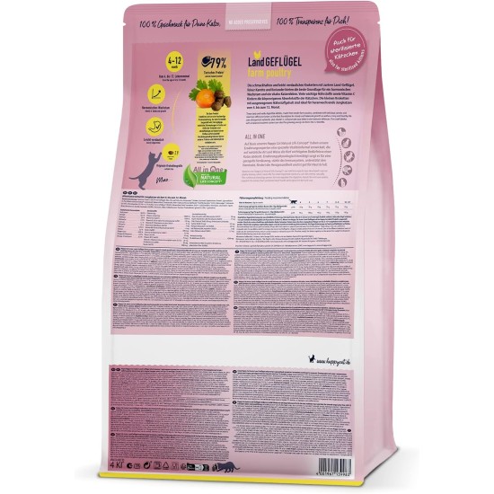 Happy Cat Young Junior Land Duck 70543 Dry Cat Food for Young Cats from 4th Month 300 g Content Happy Cat Young Junior Land Duck 70543 Dry Cat Food for Young Cats from 4th Month 300 g Content