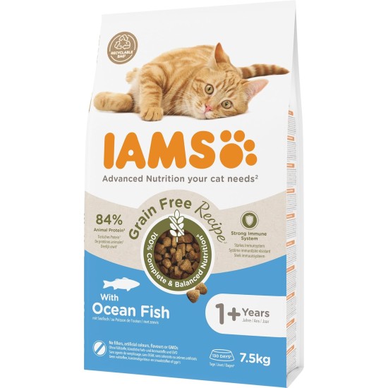 IAMS Cat Food Grain-Free with Chicken - Dry Food for Adult Cats from 1 Year Old, 2.5 kg IAMS Cat Food Grain-Free with Chicken - Dry Food for Adult Cats from 1 Year Old, 2.5 kg