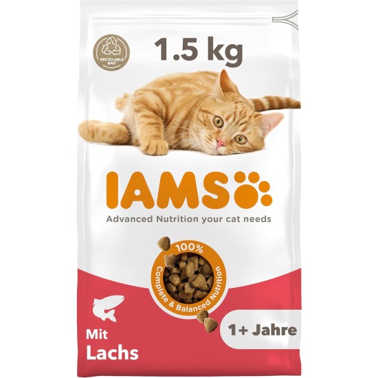 IAMS for Vitality Dry Cat Food with Chicken — Dry Food for Cats Aged 1-6 Years, 3 kg (Pack of 1) IAMS for Vitality Dry Cat Food with Chicken — Dry Food for Cats Aged 1-6 Years, 3 kg (Pack of 1)