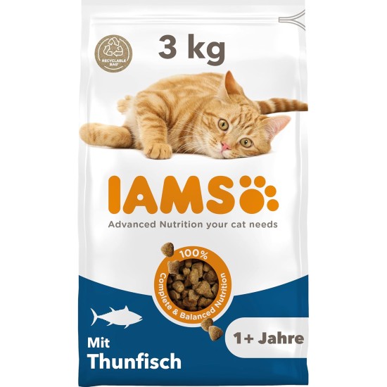 IAMS for Vitality Dry Cat Food with Chicken — Dry Food for Cats Aged 1-6 Years, 3 kg (Pack of 1) IAMS for Vitality Dry Cat Food with Chicken — Dry Food for Cats Aged 1-6 Years, 3 kg (Pack of 1)