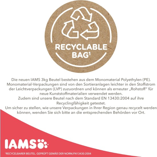 IAMS for Vitality Dry Cat Food with Chicken — Dry Food for Cats Aged 1-6 Years, 3 kg (Pack of 1) IAMS for Vitality Dry Cat Food with Chicken — Dry Food for Cats Aged 1-6 Years, 3 kg (Pack of 1)