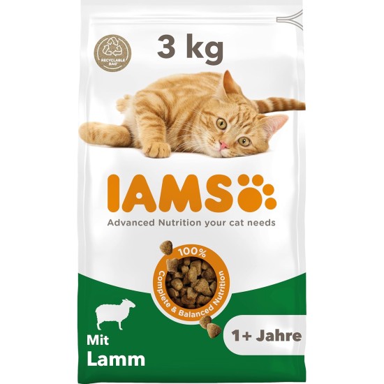 IAMS for Vitality Dry Cat Food with Chicken — Dry Food for Cats Aged 1-6 Years, 3 kg (Pack of 1) IAMS for Vitality Dry Cat Food with Chicken — Dry Food for Cats Aged 1-6 Years, 3 kg (Pack of 1)