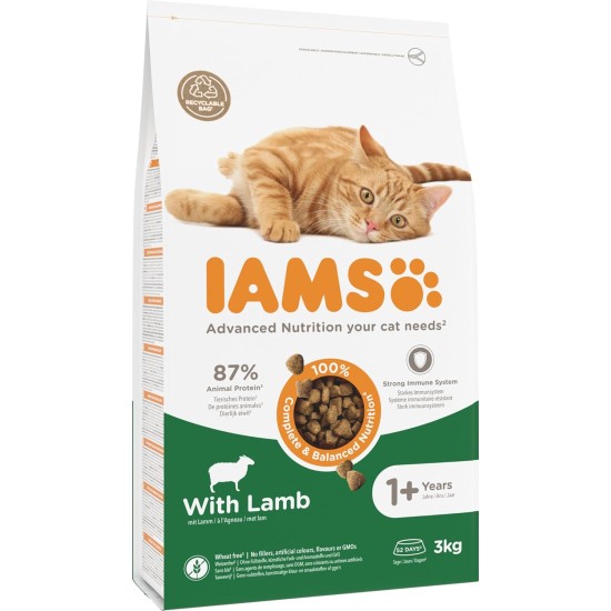 IAMS for Vitality Dry Cat Food with Chicken — Dry Food for Cats Aged 1-6 Years, 3 kg (Pack of 1) IAMS for Vitality Dry Cat Food with Chicken — Dry Food for Cats Aged 1-6 Years, 3 kg (Pack of 1)
