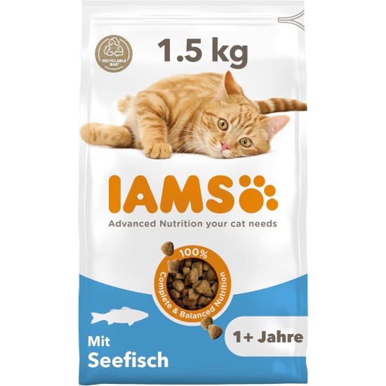 IAMS for Vitality Dry Cat Food with Chicken — Dry Food for Cats Aged 1-6 Years, 3 kg (Pack of 1) IAMS for Vitality Dry Cat Food with Chicken — Dry Food for Cats Aged 1-6 Years, 3 kg (Pack of 1)