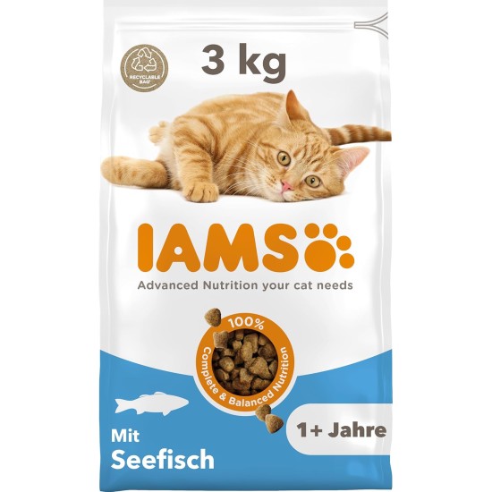 IAMS for Vitality Dry Cat Food with Chicken — Dry Food for Cats Aged 1-6 Years, 3 kg (Pack of 1) IAMS for Vitality Dry Cat Food with Chicken — Dry Food for Cats Aged 1-6 Years, 3 kg (Pack of 1)