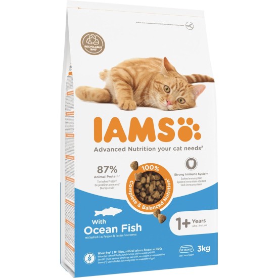IAMS for Vitality Dry Cat Food with Chicken — Dry Food for Cats Aged 1-6 Years, 3 kg (Pack of 1) IAMS for Vitality Dry Cat Food with Chicken — Dry Food for Cats Aged 1-6 Years, 3 kg (Pack of 1)