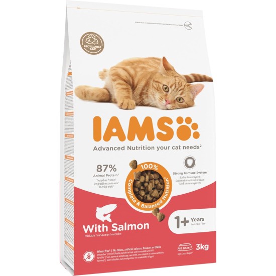 IAMS for Vitality Dry Cat Food with Chicken — Dry Food for Cats Aged 1-6 Years, 3 kg (Pack of 1) IAMS for Vitality Dry Cat Food with Chicken — Dry Food for Cats Aged 1-6 Years, 3 kg (Pack of 1)