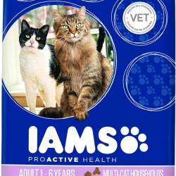 Iams Cat Food ProActive Health Multi-Cat with Norwegian Salmon and Chicken, 15 kg Iams Cat Food ProActive Health Multi-Cat with Norwegian Salmon and Chicken, 15 kg