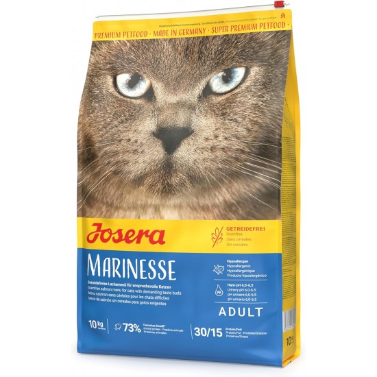 JOSERA Marinesse (1 x 400 g) | Adult | Premium Dry Food for Adult Allergic Cats | Salmon, Potato & Pea as Selected Protein Sources | Grain-Free | Cat Food | Pack of 1 JOSERA Marinesse (1 x 400 g) | Adult | Premium Dry Food for Adult Allergic Cats | Salmon, Potato & Pea as Selected Protein Sources | Grain-Free | Cat Food | Pack of 1