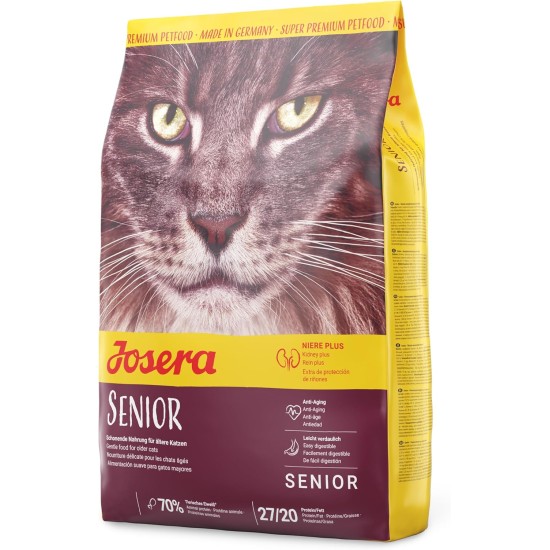 JOSERA Senior Dry Cat Food for Older Cats, Super Premium Dry Food, Pack of 1 JOSERA Senior Dry Cat Food for Older Cats, Super Premium Dry Food, Pack of 1