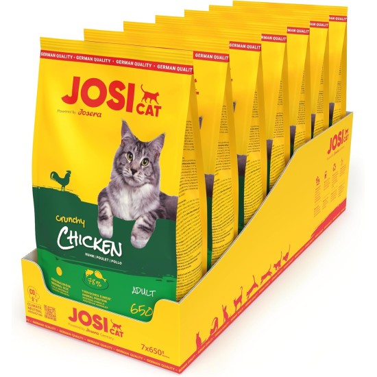 JosiCat Tasty Beef (7 x 650 g) | Adult | Premium Dry Food for Cats | with Hearty Beef - Very Well Tolerated Formula | Powered by Josera | Cat Food | Complete Food | Pack of 7 JosiCat Tasty Beef (7 x 650 g) | Adult | Premium Dry Food for Cats | with Hearty Beef - Very Well Tolerated Formula | Powered by Josera | Cat Food | Complete Food | Pack of 7