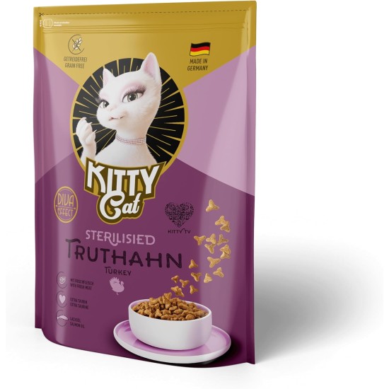 KITTY Cat Chicken Kitten, 800 g, Dry Food with High Meat Content for Junior Cats, Grain-Free Cat Food with Taurine and Salmon Oil, Made in Germany KITTY Cat Chicken Kitten, 800 g, Dry Food with High Meat Content for Junior Cats, Grain-Free Cat Food with Taurine and Salmon Oil, Made in Germany