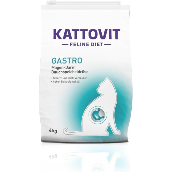 Kattovit - Gastro Dry Food for Cats | Cat Dry Food to Support the Gastrointestinal System | Diet Food as Complete Food for Adult Cats | 6 x 400 g Kattovit - Gastro Dry Food for Cats | Cat Dry Food to Support the Gastrointestinal System | Diet Food as Complete Food for Adult Cats | 6 x 400 g