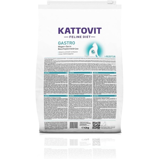 Kattovit - Gastro Dry Food for Cats | Cat Dry Food to Support the Gastrointestinal System | Diet Food as Complete Food for Adult Cats | 6 x 400 g Kattovit - Gastro Dry Food for Cats | Cat Dry Food to Support the Gastrointestinal System | Diet Food as Complete Food for Adult Cats | 6 x 400 g