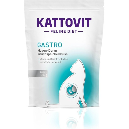 Kattovit - Gastro Dry Food for Cats | Cat Dry Food to Support the Gastrointestinal System | Diet Food as Complete Food for Adult Cats | 6 x 400 g Kattovit - Gastro Dry Food for Cats | Cat Dry Food to Support the Gastrointestinal System | Diet Food as Complete Food for Adult Cats | 6 x 400 g