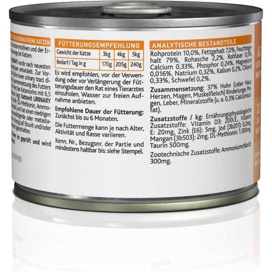 Kattovit Feline Urinary Chicken 6 x 400 g Kattovit Feline Urinary Chicken 6 x 400 g