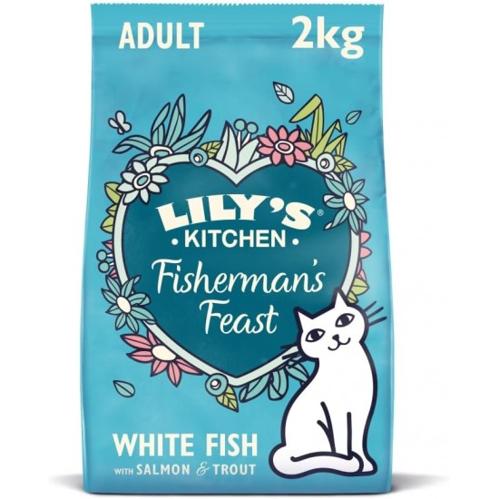 Lily's Kitchen Fabulous Fish Complete Natural Dry Food for Cats, 2 kg Lily's Kitchen Fabulous Fish Complete Natural Dry Food for Cats, 2 kg