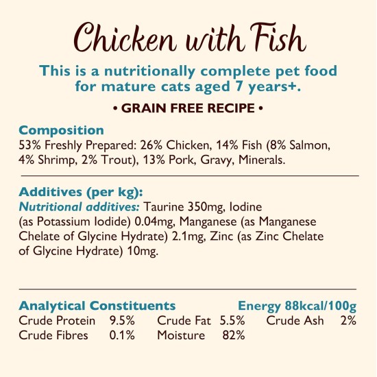 Lily's Kitchen Made with natural ingredients, dry food for cats, white fish with turkey and trout, grain-free formula, 4 x 800 g Lily's Kitchen Made with natural ingredients, dry food for cats, white fish with turkey and trout, grain-free formula, 4 x 800 g