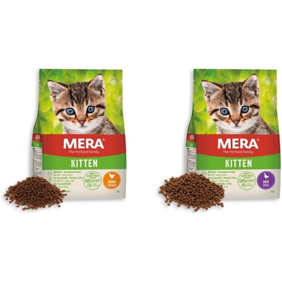 MERA Cats Kitten Chicken (2 kg), Dry Food for Adolescent Cats, Grain-Free & Sustainable, Dry Food with High Meat Content MERA Cats Kitten Chicken (2 kg), Dry Food for Adolescent Cats, Grain-Free & Sustainable, Dry Food with High Meat Content