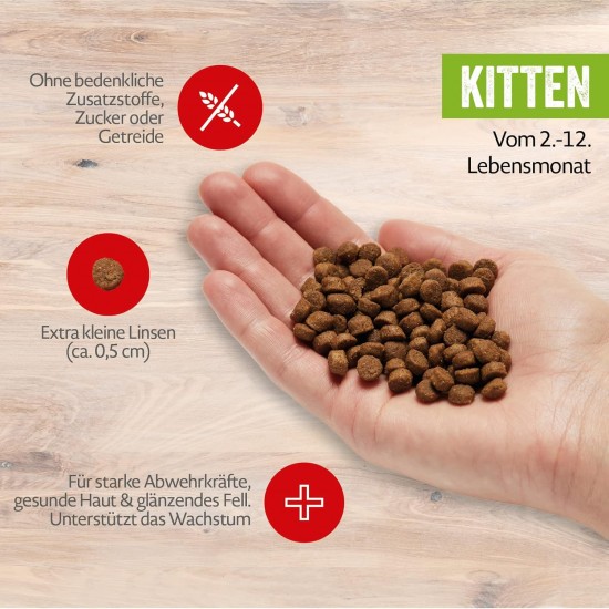 MERA Cats Kitten Chicken (2 kg), Dry Food for Adolescent Cats, Grain-Free Dry Food with High Meat Content MERA Cats Kitten Chicken (2 kg), Dry Food for Adolescent Cats, Grain-Free Dry Food with High Meat Content
