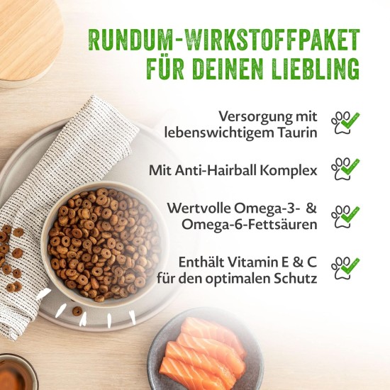 MERA Cats Salmon (2 kg), Grain-Free Dry Food for Adult Cats, Sustainable Cat Food with High Meat Content MERA Cats Salmon (2 kg), Grain-Free Dry Food for Adult Cats, Sustainable Cat Food with High Meat Content