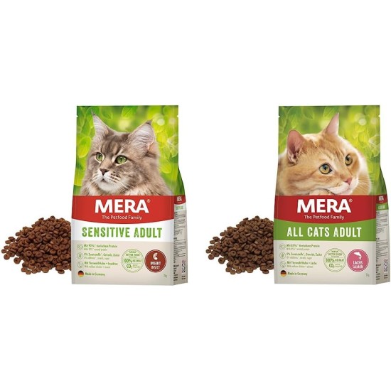 MERA Cats Sensitive Adult Insect, Trockenfutter für sensible Katzen, getreidefrei & nachhaltig, Katzentrockenfutter mit hohem Fleischanteil und Insektenprotein, 2 kg MERA Cats Sensitive Adult Insect, Trockenfutter für sensible Katzen, getreidefrei & nachhaltig, Katzentrockenfutter mit hohem Fleischanteil und Insektenprotein, 2 kg
