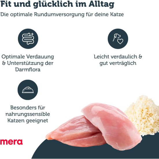 MERA finest fit Sensitive Stomach, Dry Cat Food for Cats with Sensitive Stomach, Dry Food from Poultry and Rice, Food for a Healthy Intestine, No Sugar (1.5 kg) MERA finest fit Sensitive Stomach, Dry Cat Food for Cats with Sensitive Stomach, Dry Food from Poultry and Rice, Food for a Healthy Intestine, No Sugar (1.5 kg)