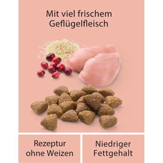 MERA finest fit Sterilized Dry Cat Food for Sterilised or Neutered Cats, Dry Food from Fresh Poultry and Rice, Low-Fat Food without Sugar (1.5 kg) MERA finest fit Sterilized Dry Cat Food for Sterilised or Neutered Cats, Dry Food from Fresh Poultry and Rice, Low-Fat Food without Sugar (1.5 kg)