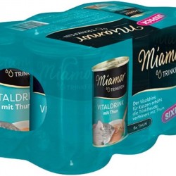 MIAMOR - Vitaldrink | Delicious drink for adult cats to promote fluid absorption. Supplementary food in a tin to support kidney function | 4 x 6 x 135 ml tuna MIAMOR - Vitaldrink | Delicious drink for adult cats to promote fluid absorption. Supplementary food in a tin to support kidney function | 4 x 6 x 135 ml tuna