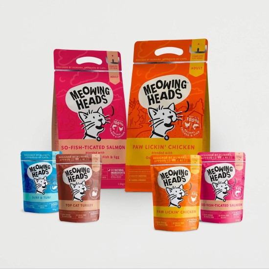 Meowing Heads Dry Cat Food for Kittens - Smitten Kitten - 100% Natural Fish and Chicken with No Artificial Flavours, Good for Healthy Brain Development, 1.5 kg Meowing Heads Dry Cat Food for Kittens - Smitten Kitten - 100% Natural Fish and Chicken with No Artificial Flavours, Good for Healthy Brain Development, 1.5 kg
