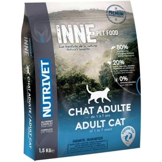 NUTRI-VET nutrivet Inne from 1 year to Fish Adult Cat 1.5 kg Bag NUTRI-VET nutrivet Inne from 1 year to Fish Adult Cat 1.5 kg Bag