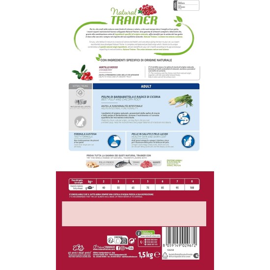 Natural Natural tr. Cat Adult Beef kg. 1.5 Natural Natural tr. Cat Adult Beef kg. 1.5