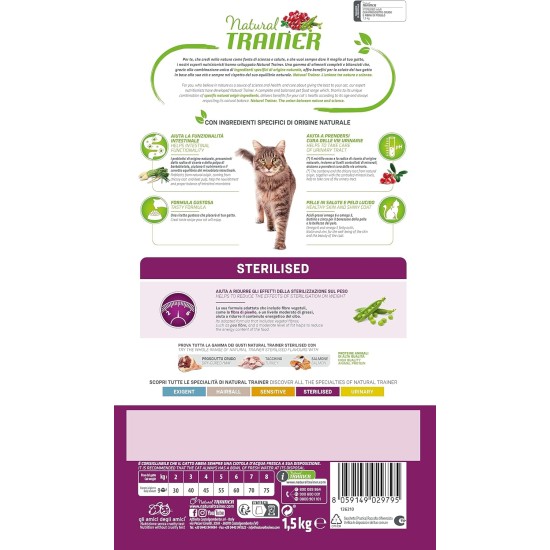 Natural Natural tr. Cat Adult Sterilised Ham kg. 1.5 Natural Natural tr. Cat Adult Sterilised Ham kg. 1.5
