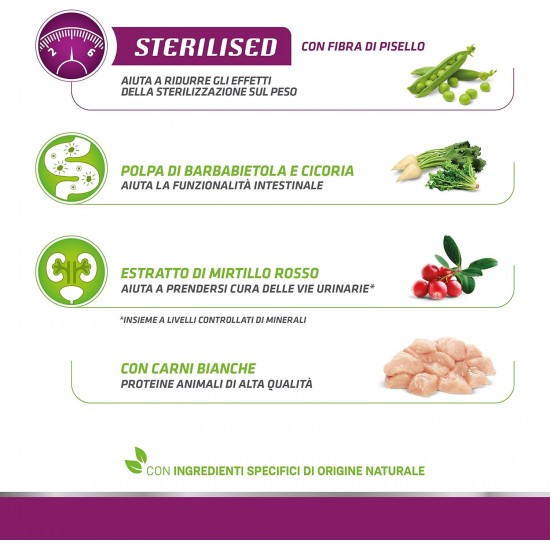 Natural Tr. Adult Cat Sterilised White Meat Kg. 3 Natural Tr. Adult Cat Sterilised White Meat Kg. 3