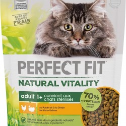 Natural Vitality Dry Food for Adult Cats - Suitable for Sterilised Cats - Complete Food with Natural Ingredients - Pack of 6 (6 x 1 kg) Natural Vitality Dry Food for Adult Cats - Suitable for Sterilised Cats - Complete Food with Natural Ingredients - Pack of 6 (6 x 1 kg)