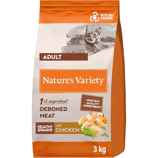 Nature's Variety Original Adult Cat Dry Food - Boneless Chicken - 3kg Nature's Variety Original Adult Cat Dry Food - Boneless Chicken - 3kg