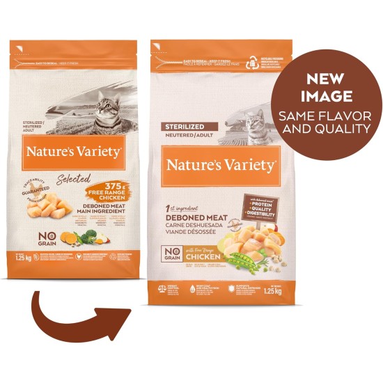 Nature's Variety Selected Sterilised Dry Cat Food with Boneless Chicken, Multi-Colour, 7 kg (Pack of 1) Nature's Variety Selected Sterilised Dry Cat Food with Boneless Chicken, Multi-Colour, 7 kg (Pack of 1)