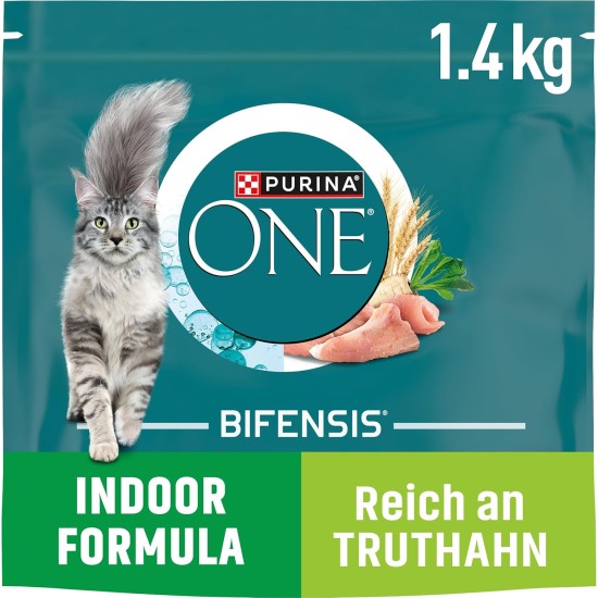 Nestle PURINA ONE Bifensis Indoor Formula Dry Cat Food for House Cats, Rich in Turkey, Pack of 6 (6 x 750 g) Nestle PURINA ONE Bifensis Indoor Formula Dry Cat Food for House Cats, Rich in Turkey, Pack of 6 (6 x 750 g)