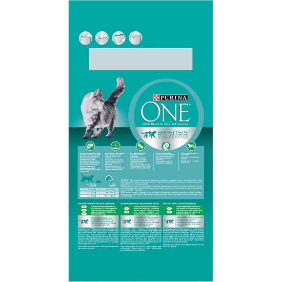 Nestle PURINA ONE Bifensis Indoor Formula Dry Cat Food for House Cats, Rich in Turkey, Pack of 6 (6 x 750 g) Nestle PURINA ONE Bifensis Indoor Formula Dry Cat Food for House Cats, Rich in Turkey, Pack of 6 (6 x 750 g)