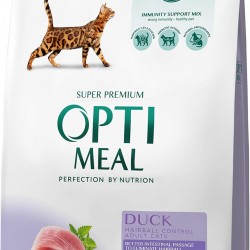 OPTIMEAL ™. Complete Dry Pet Food for Adult Cats Hairball Control - Duck 10 kg OPTIMEAL ™. Complete Dry Pet Food for Adult Cats Hairball Control - Duck 10 kg