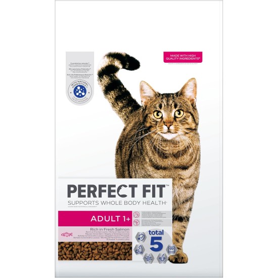 PERFECT FIT Adult Dry Food for Adult Cats from 1 Year - Salmon, 7 kg (1 Bag) PERFECT FIT Adult Dry Food for Adult Cats from 1 Year - Salmon, 7 kg (1 Bag)