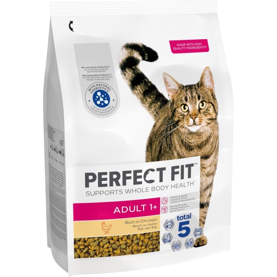 PERFECT FIT Adult Dry Food for Adult Cats from 1 Year - Salmon, 7 kg (1 Bag) PERFECT FIT Adult Dry Food for Adult Cats from 1 Year - Salmon, 7 kg (1 Bag)