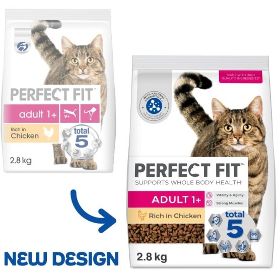 PERFECT FIT Adult Dry Food for Adult Cats from 1 Year - Salmon, 7 kg (1 Bag) PERFECT FIT Adult Dry Food for Adult Cats from 1 Year - Salmon, 7 kg (1 Bag)