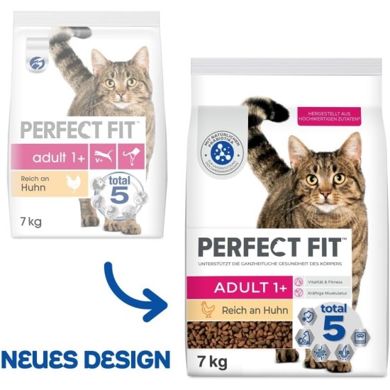 PERFECT FIT Adult Dry Food for Adult Cats from 1 Year - Salmon, 7 kg (1 Bag) PERFECT FIT Adult Dry Food for Adult Cats from 1 Year - Salmon, 7 kg (1 Bag)
