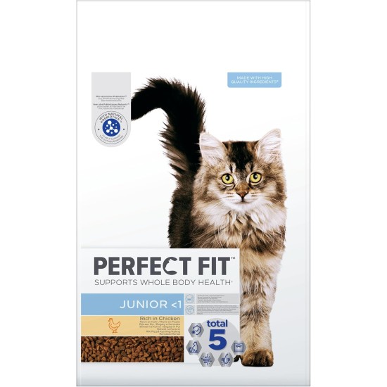PERFECT FIT Junior Dry Food for Young Cats Under 1 Year - Chicken, 7 kg (1 Bag) PERFECT FIT Junior Dry Food for Young Cats Under 1 Year - Chicken, 7 kg (1 Bag)