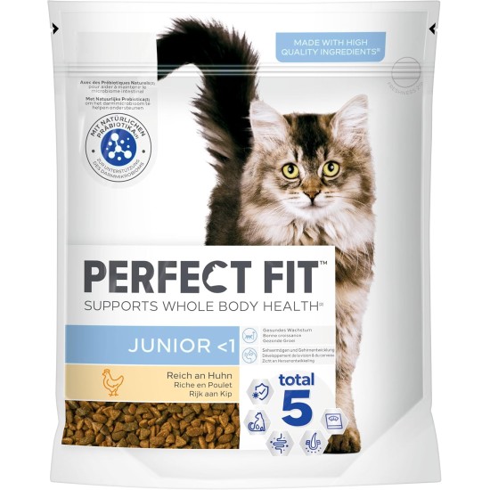 PERFECT FIT Junior Dry Food for Young Cats Under 1 Year - Chicken, 7 kg (1 Bag) PERFECT FIT Junior Dry Food for Young Cats Under 1 Year - Chicken, 7 kg (1 Bag)