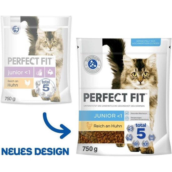PERFECT FIT Junior Dry Food for Young Cats Under 1 Year - Chicken, 7 kg (1 Bag) PERFECT FIT Junior Dry Food for Young Cats Under 1 Year - Chicken, 7 kg (1 Bag)