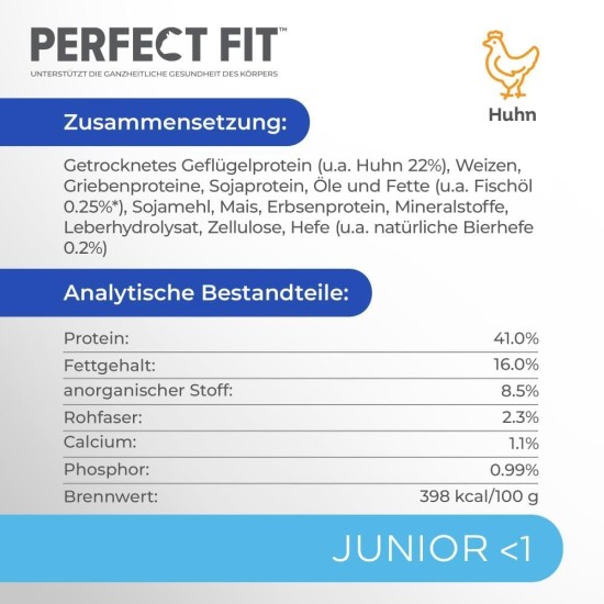 PERFECT FIT Junior Dry Food for Young Cats Under 1 Year - Chicken, 7 kg (1 Bag) PERFECT FIT Junior Dry Food for Young Cats Under 1 Year - Chicken, 7 kg (1 Bag)